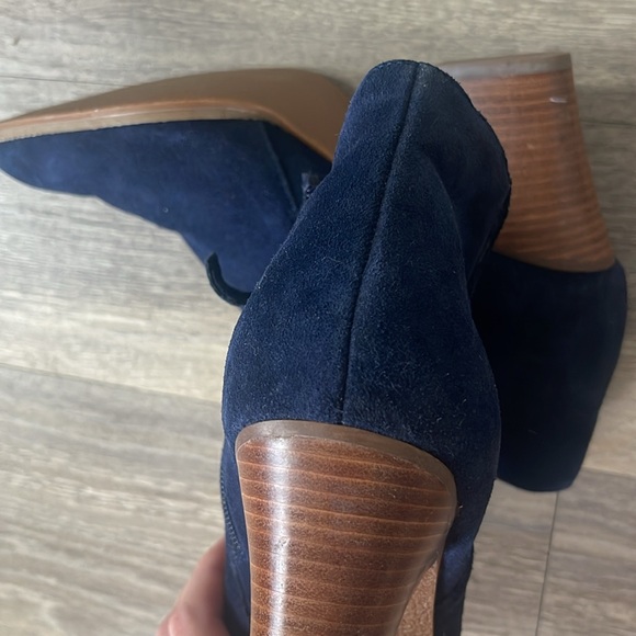 SUSINA Kayden-Lea Navy Suede like Ankle Booties size 11 - Picture 4 of 7